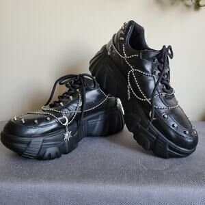 NWOT Koi Size 7 Mystic Charm Women's  Silver Chain & Charms Whimsygoth Shoes